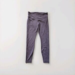 Lululemon Leggings Womens 10 Always On High Rise Flocked Everlux‎ Mulberry Run